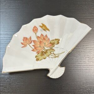 Vintage Japan Fan Shape Trinket Dish